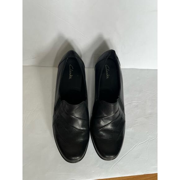 Clarks Partridge Black Woman’s Slip on Shoe Size 9M - Picture 2 of 7